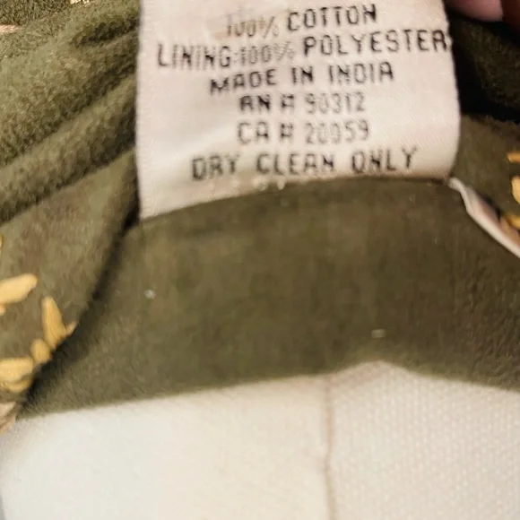 Parsley & Sage Olive Green Embroidered Floral Jacket - Picture 11 of 11